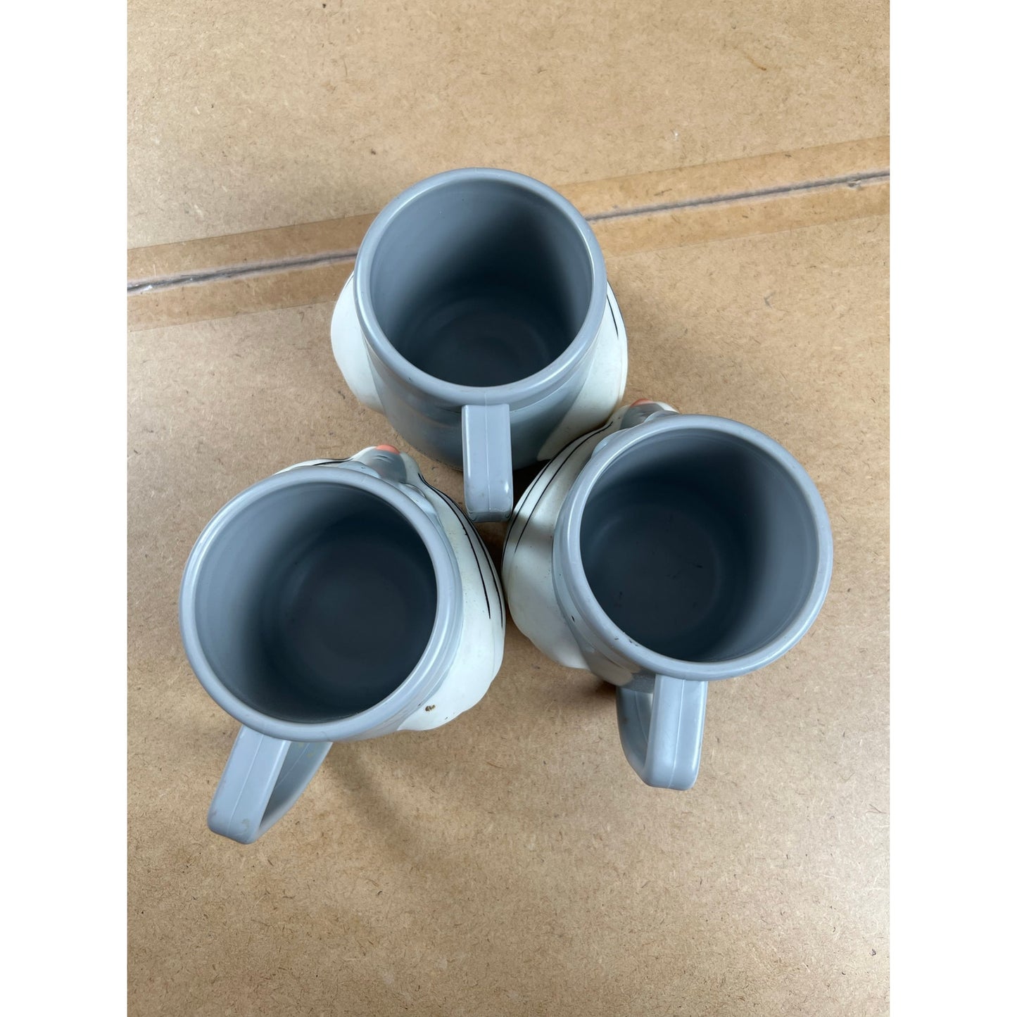 Vintage McDonalds Gray Bugs Bunny Mug Lot Of 3 Warner Bros 1992 Made In China