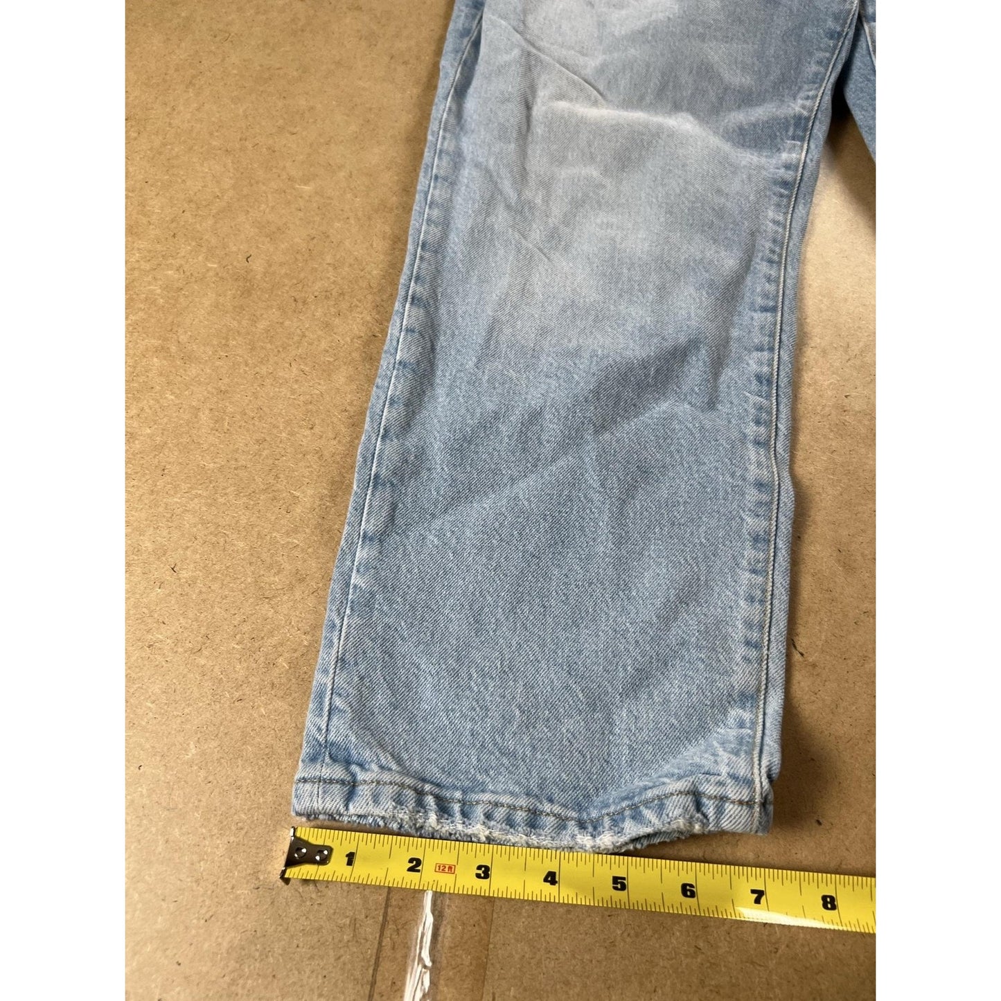 Good American Pants Womens 12 Blue Paperbag Denim Elastic Waist Pockets