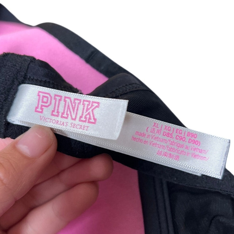 Victoria's Secret Pink Black Polka Dot Bra Size XL