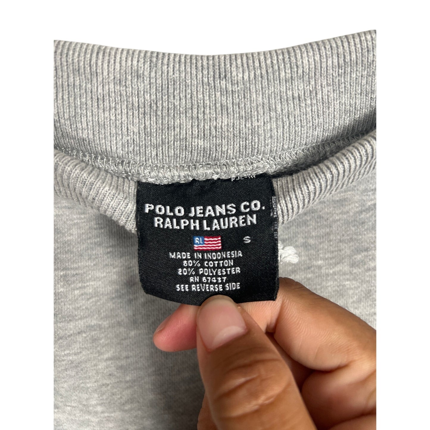 Vintage Polo Ralph Lauren Size Small Gray Sweatpants Adjustable Cotton