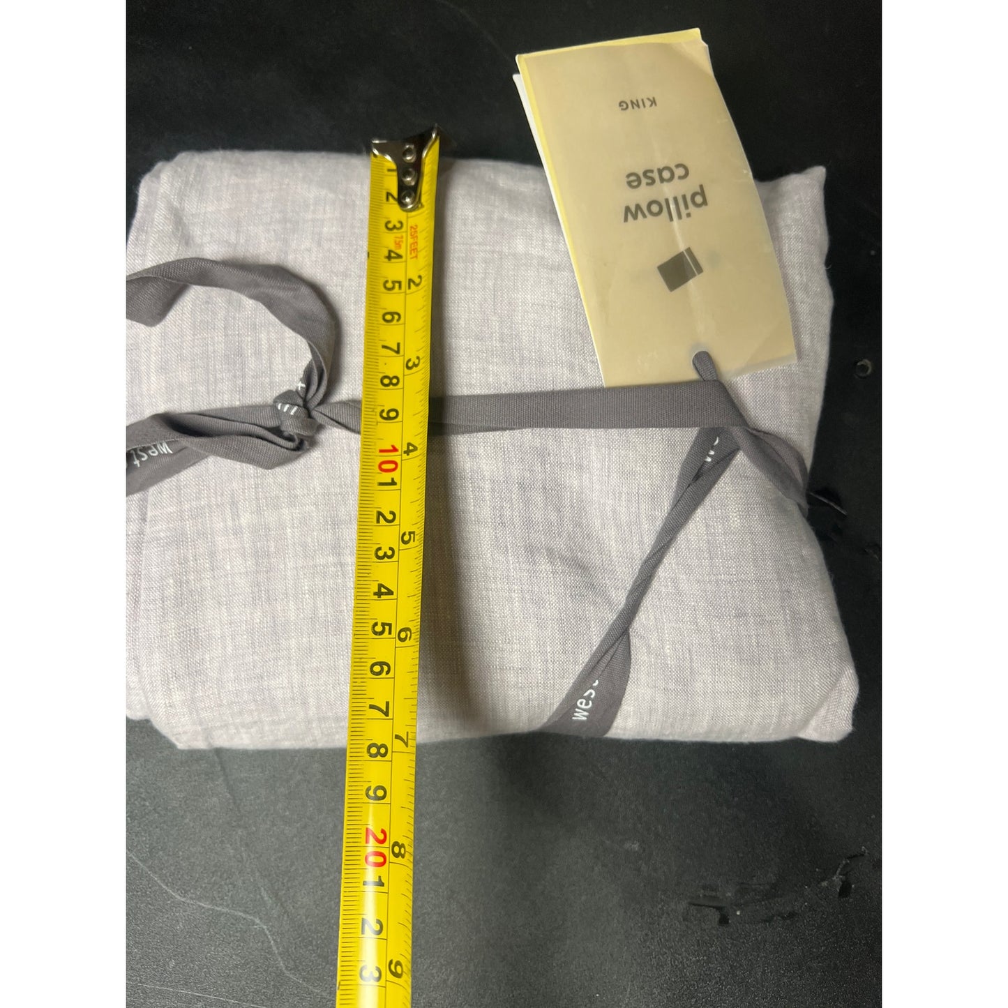 NWT West Elm Gray Pillow Cover King Square Textured Modern