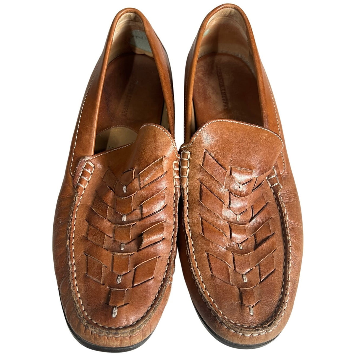 Johnston & Murphy Men’s Cresswell Woven Sheep-leather Brown Loafer Size 11