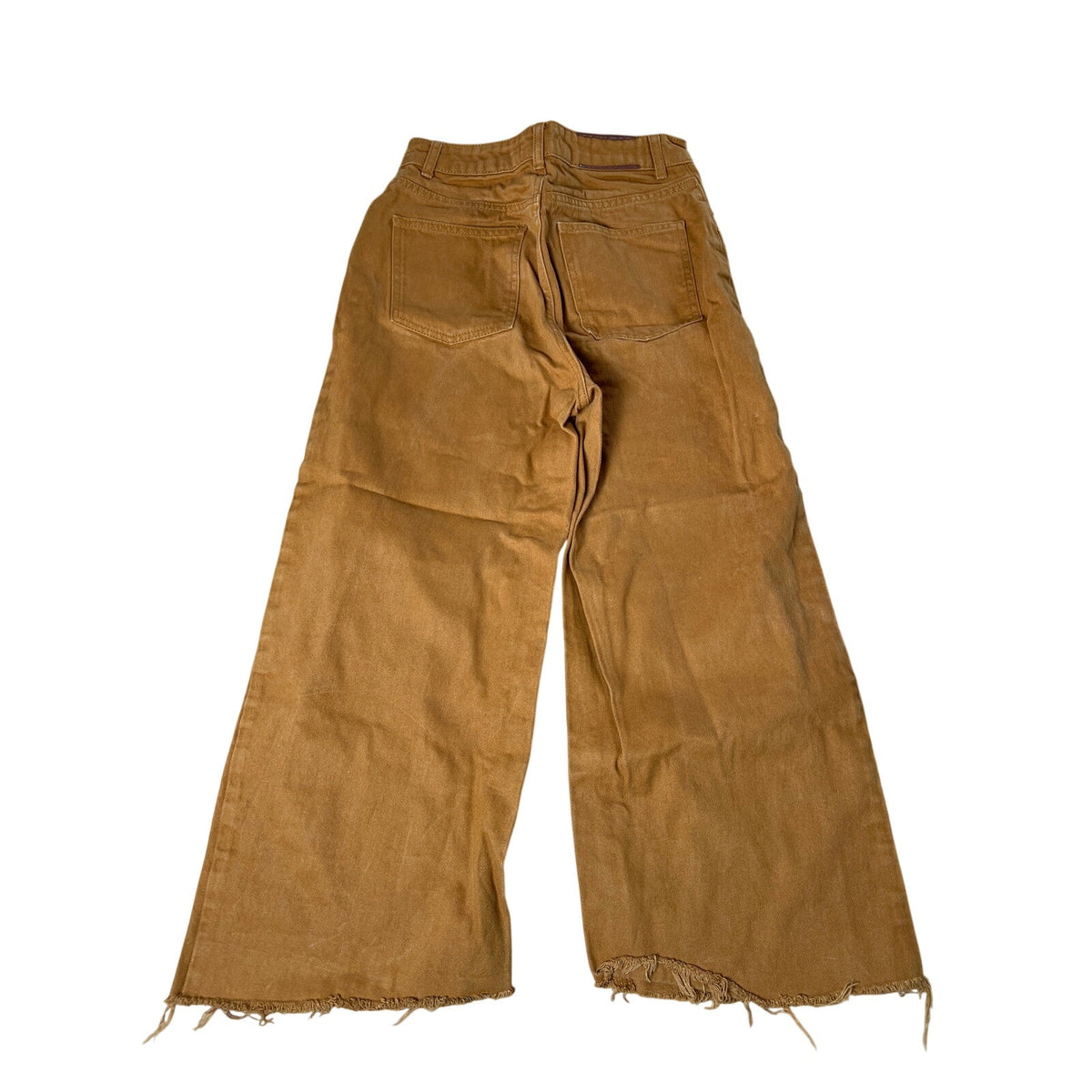 NA-KD Womens Jeans 34 Tan Wide Leg High Waisted
