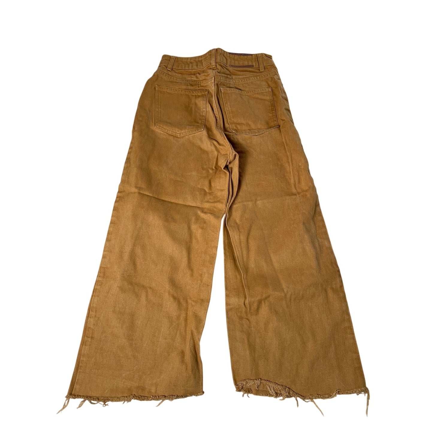 NA-KD Womens Jeans 34 Tan Wide Leg High Waisted