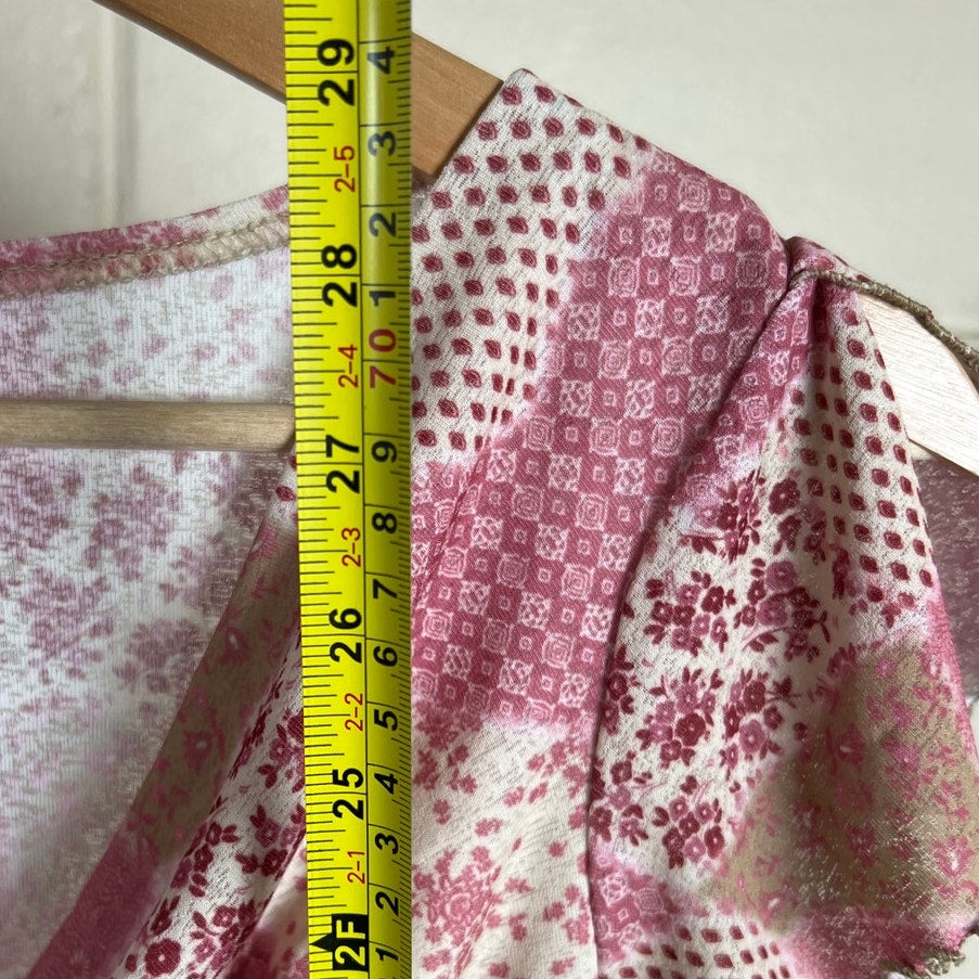 VIntage Freelance USA Asymmetric Pink Square Top *Dimensions in PIctures*