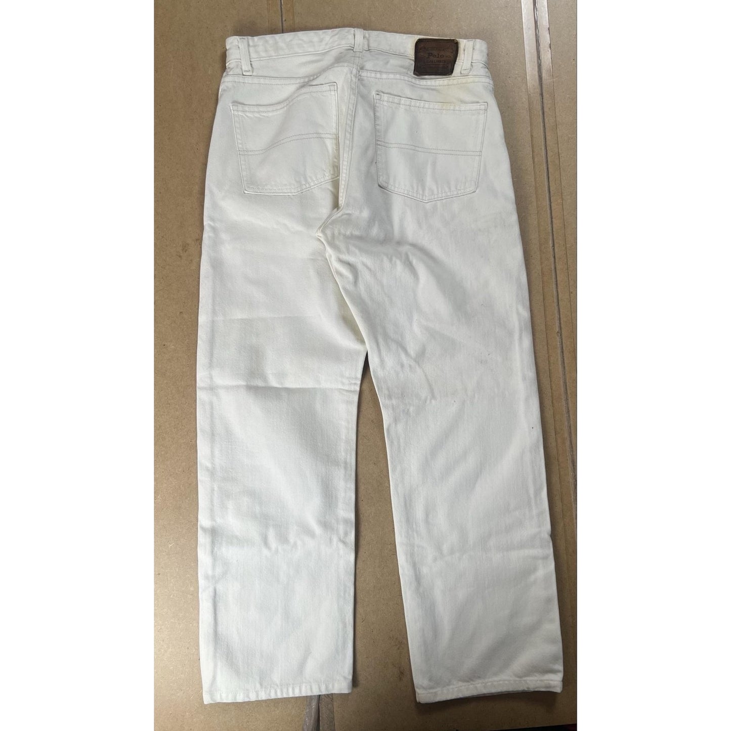 Polo Ralph Lauren Pants Mens 32x30 White Chino Cotton Straight Flat Front