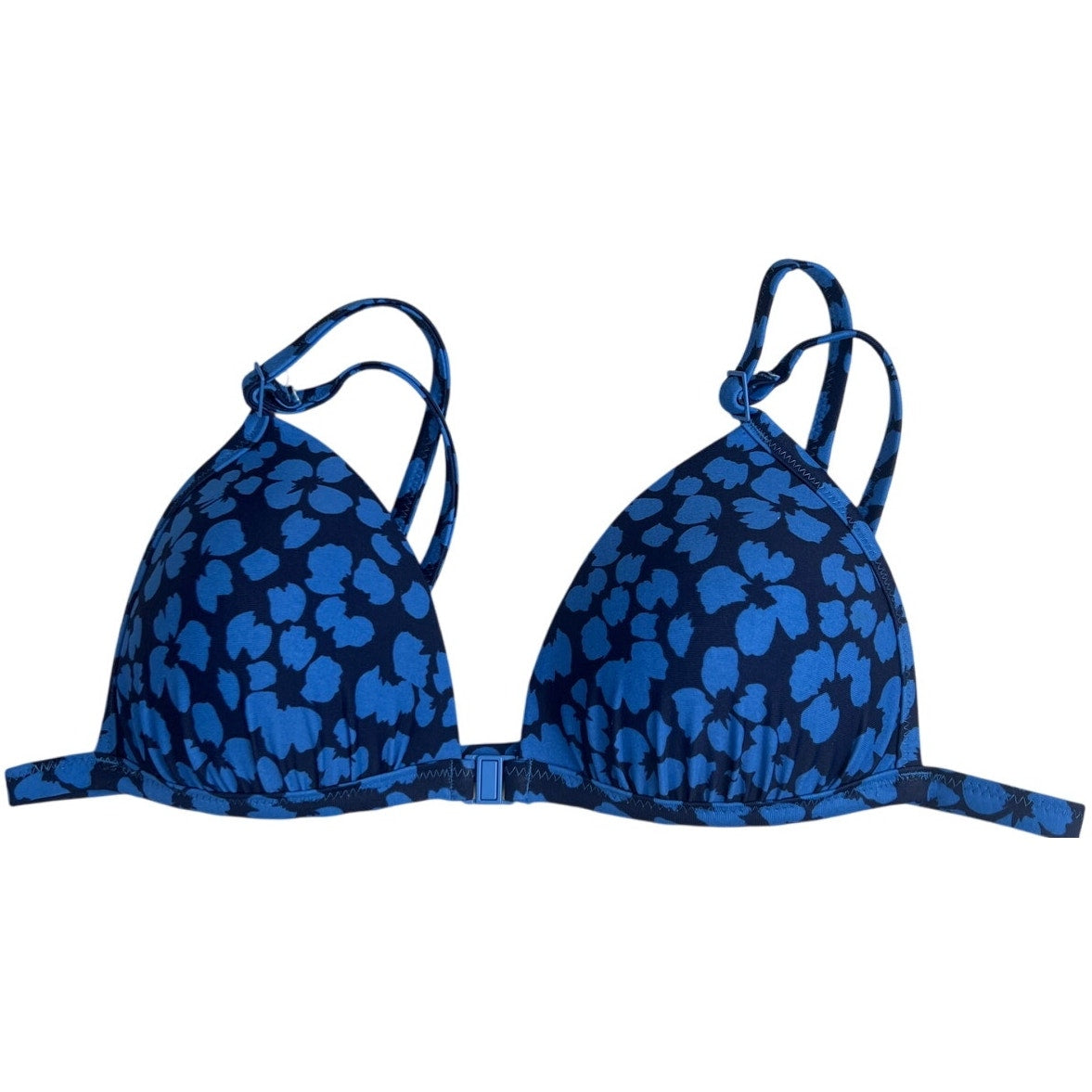 Aerie Small Blue Perky Triangle Swim Blue Top