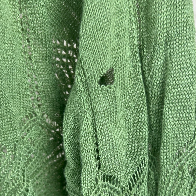 Free People Thin Green Cardigan Pullover Size medium *Minor hole*
