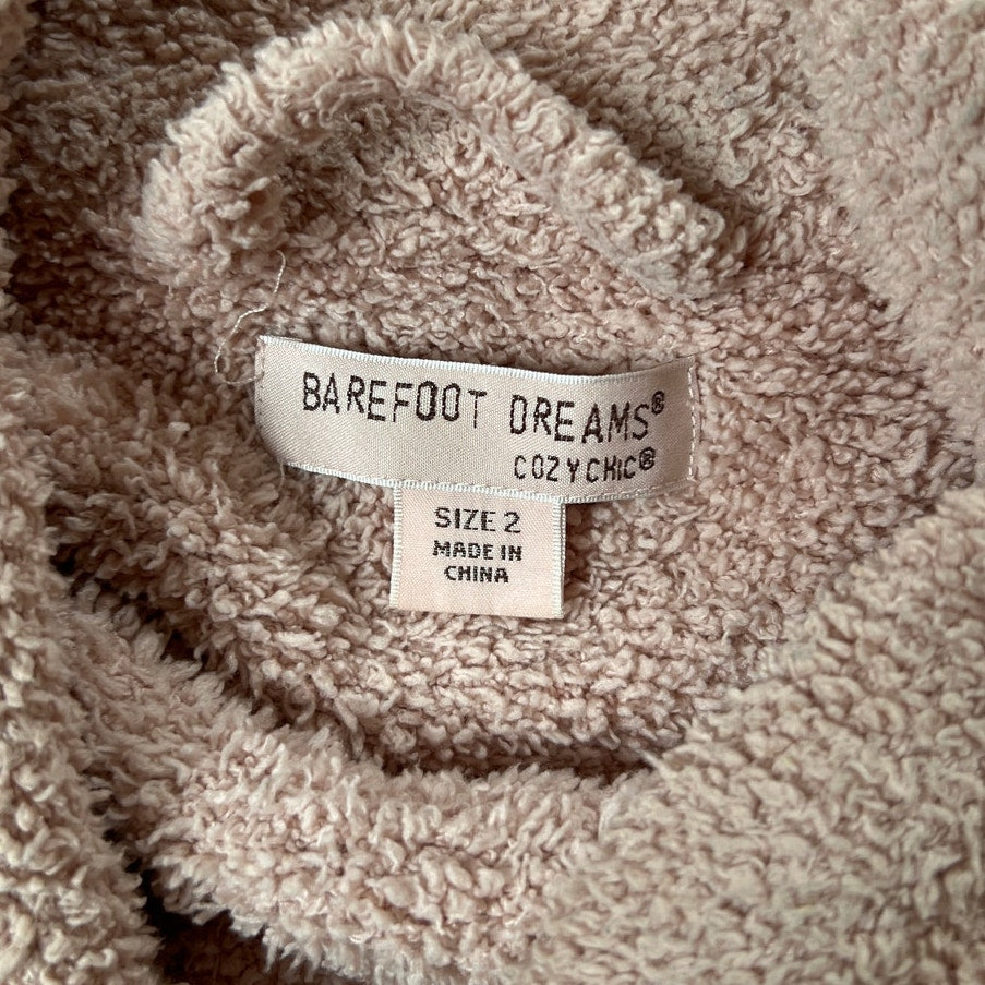 Barefoot Dream Unisex Pastel Pink Robe Size 2