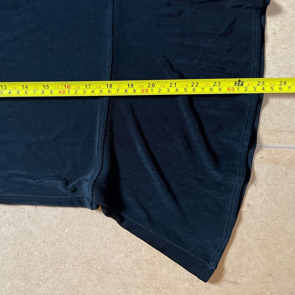 Chico's Travelers Black Women Size 1 Midi Pleaded Skirt