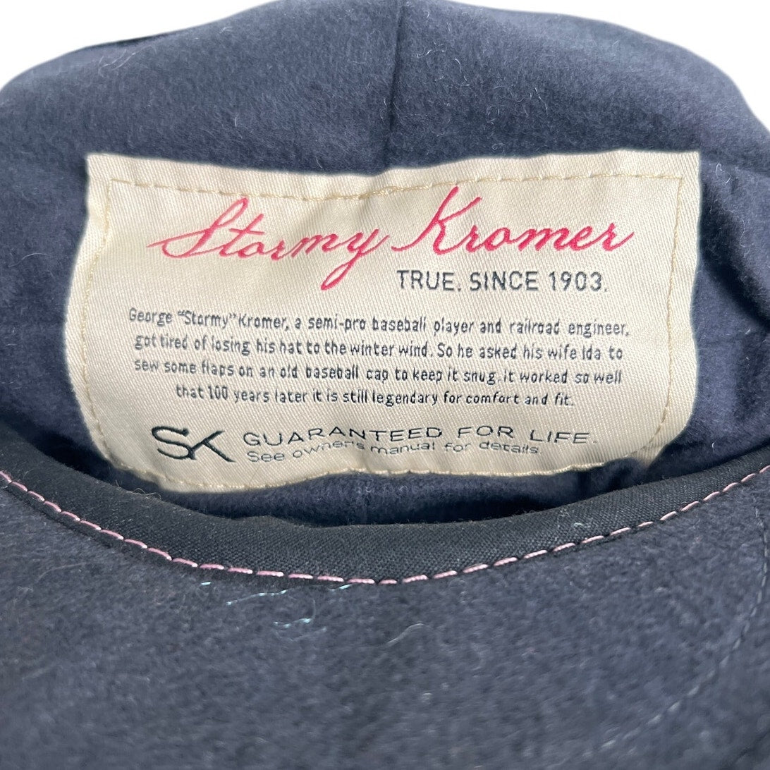 Stormy Kromer Hat Cap Size 7 /8 Fitted Gray Pink Petal Wool Blend Women's
