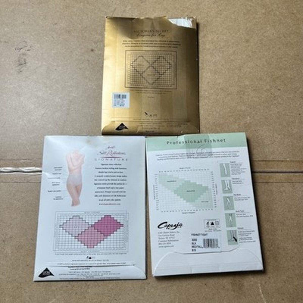 Mixed Brands Pantyhose Womens M Multicolor Sheer Fishnet Glamour Lot 3 Nylon