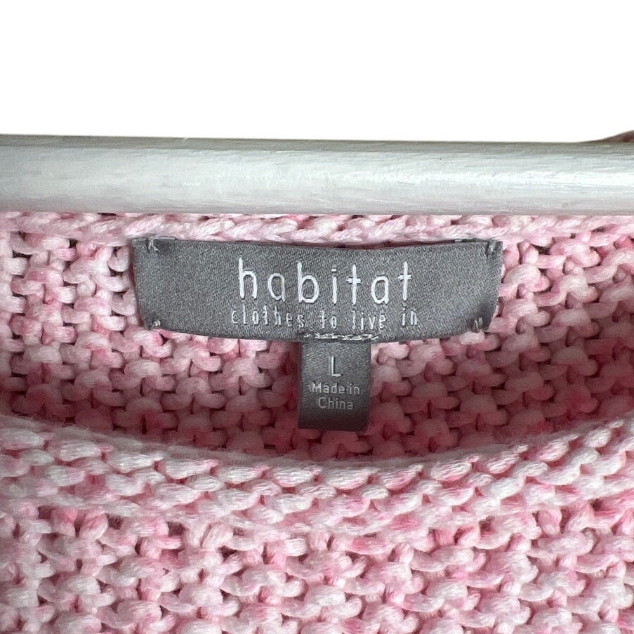 Habit Clothes To Live In Large Cotton Heaby Knit Pink Large