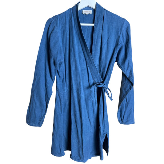 Anokki 100% Cotton Size 12 Blue Bath Robe