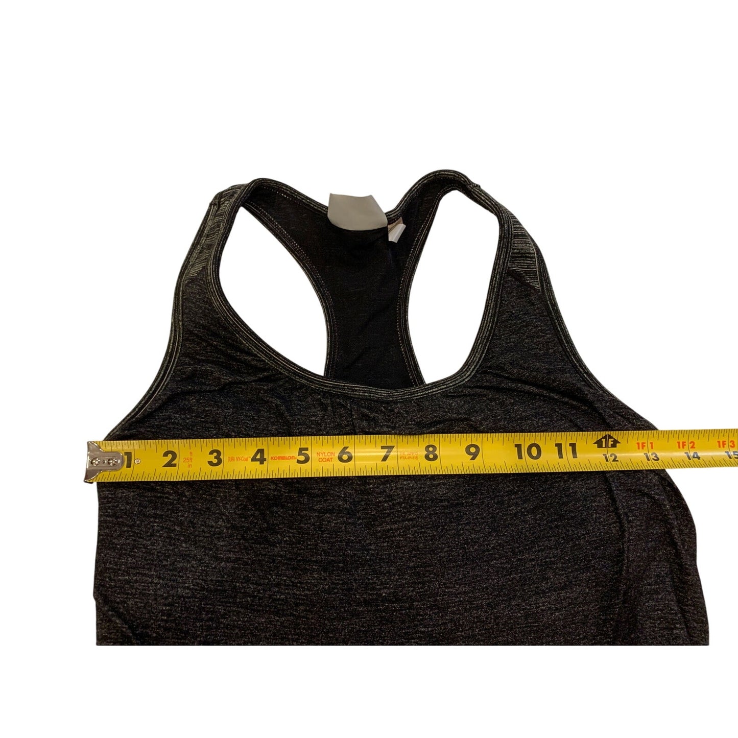 Athleta Tank Razor Back Charcol Gray Double Lined Small S - EUC