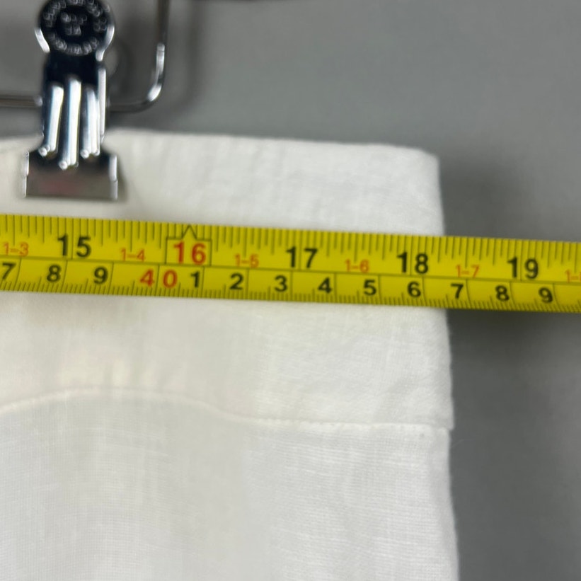 Eileen Fisher Pants 100% Linen Straight Leg Trouser White Size XL