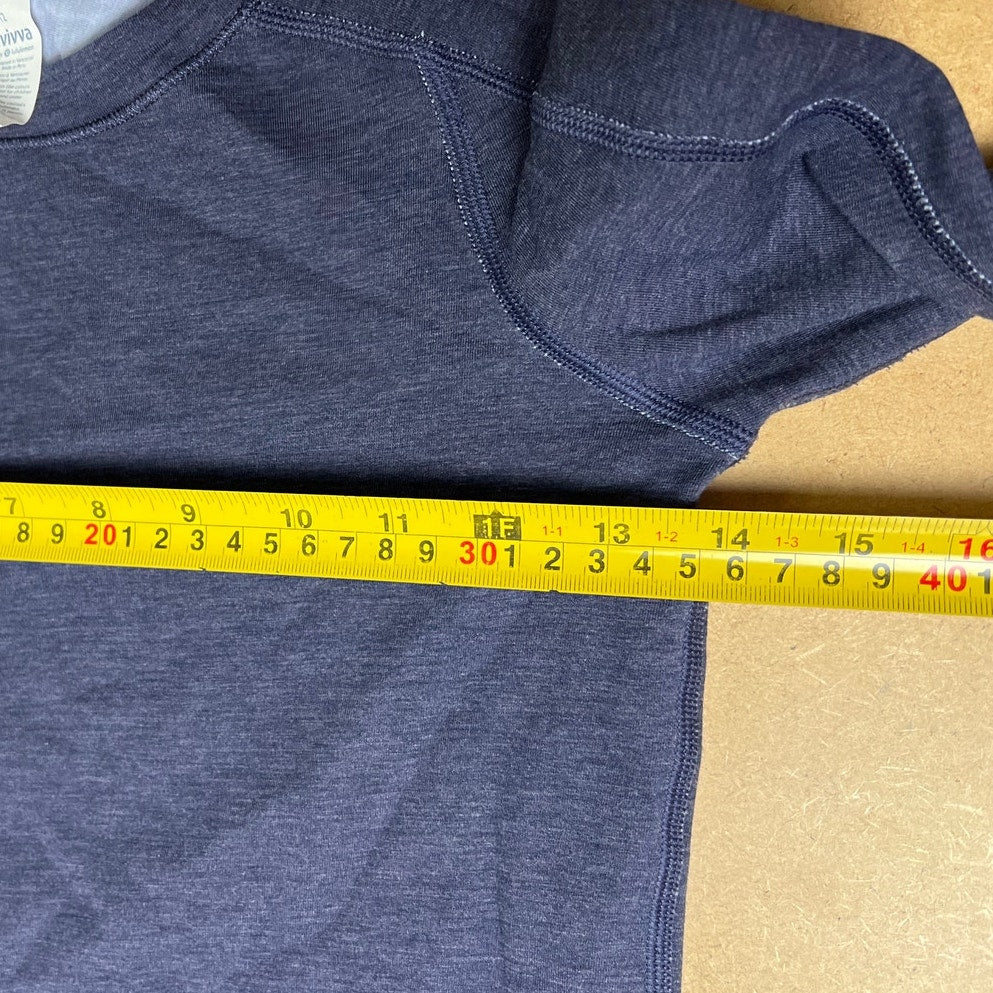 Ivivva 12 Girls By Lululemon Blue Top Heathered Super Soft Long Sleeve