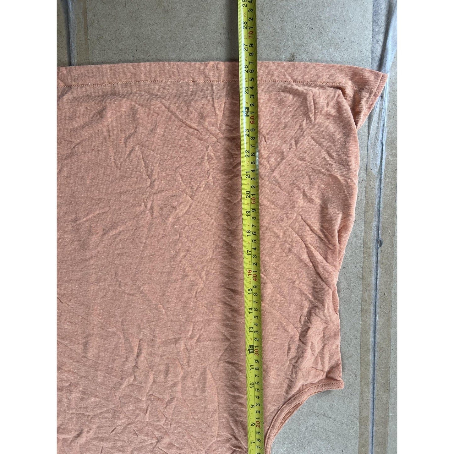 Madewell Tank Womens XL Orange High Neck Linen Viscose Relaxed Slit Basic