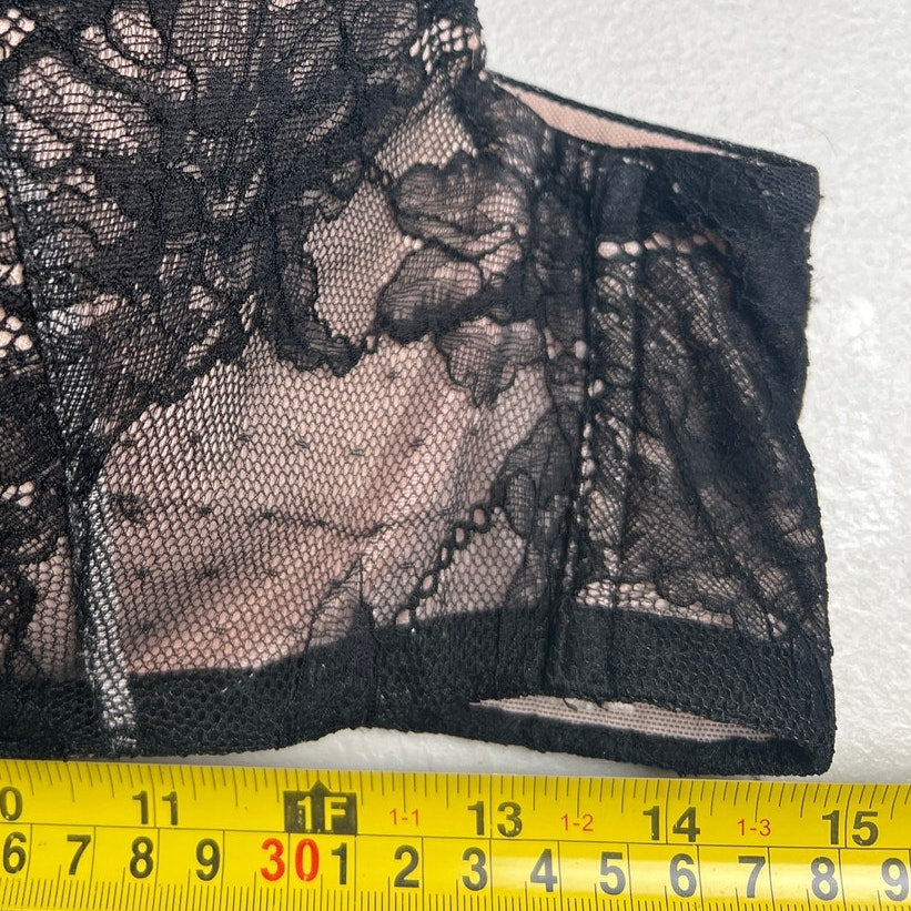Torrid Curve Size 40B Push Up Bra Black Lace