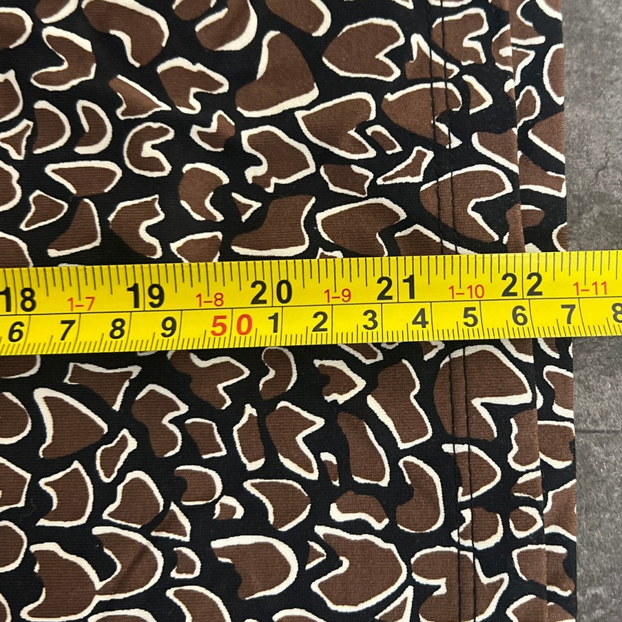 J. McLaughlin Animal Print Black/Brown Women Top Medium