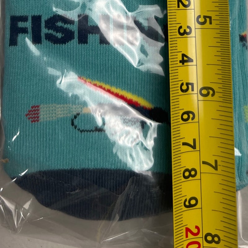 Lavley One Size Fits Most NWT Blue Socks That Speak From The Sole