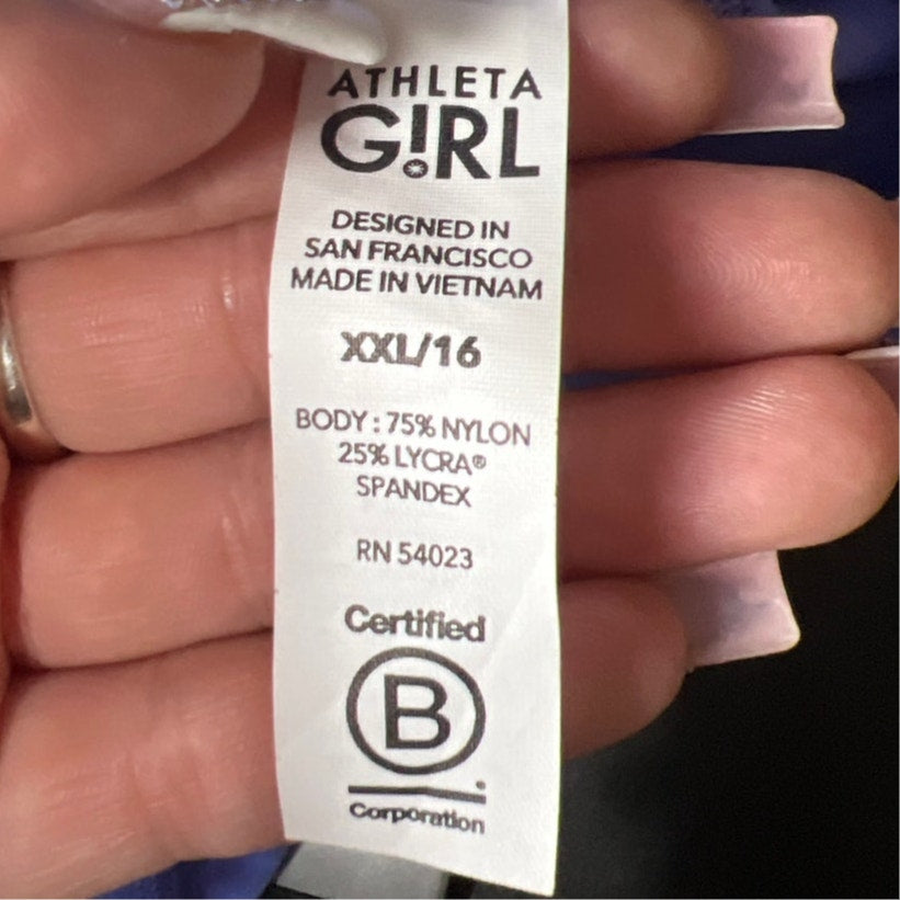 Athleta Girl Blue Nylon Spandex Legging Size 2XL/16