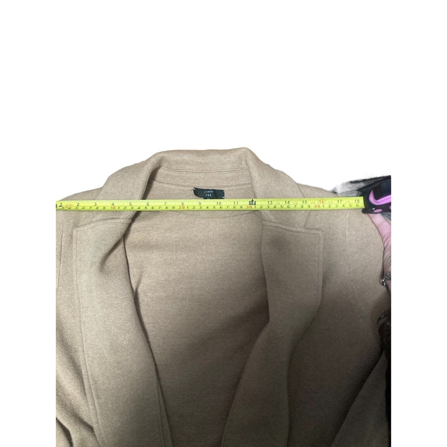 J.Crew 365 Women M Juliette Collarless Wool Blend Open Sweater Blazer Cardigan