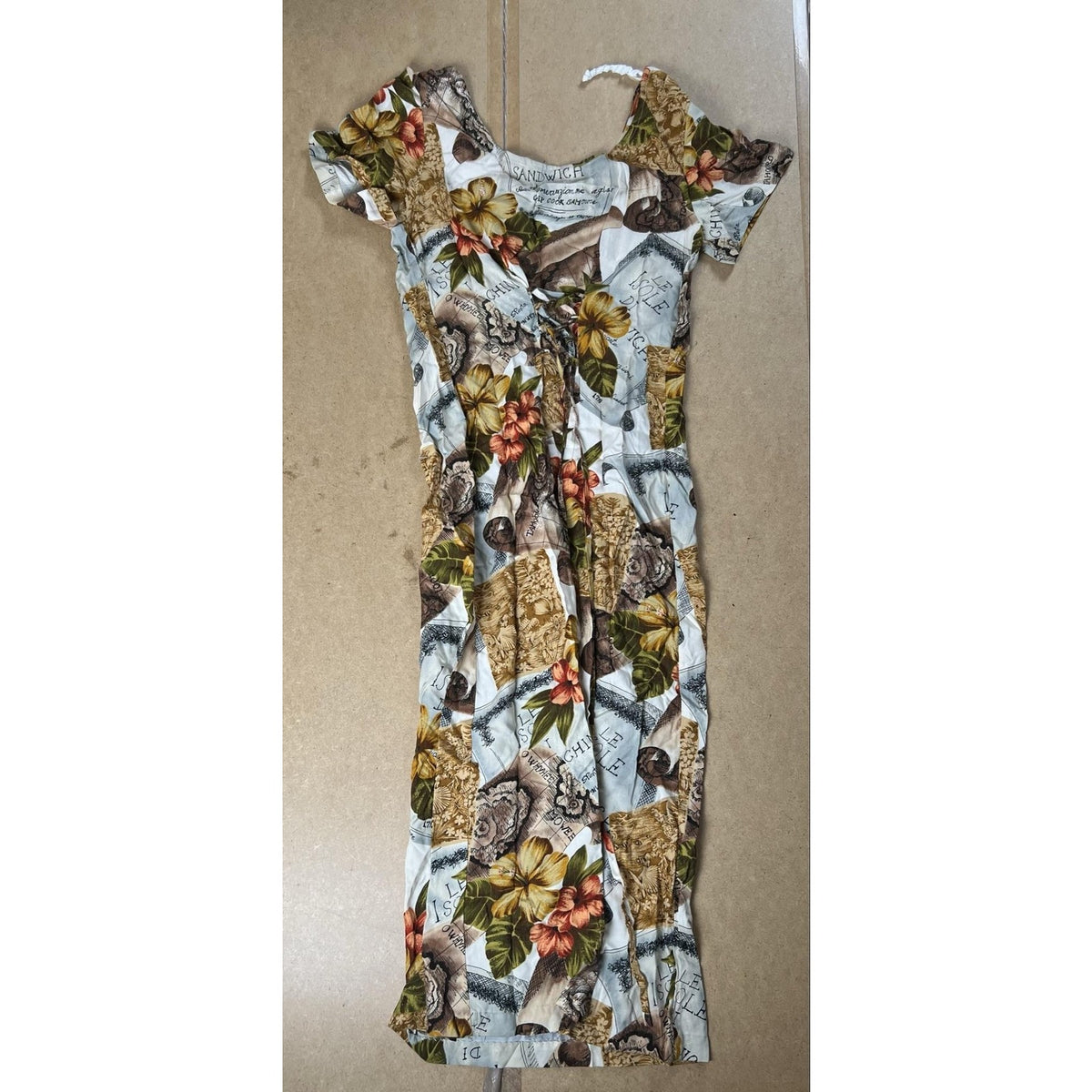 Tori Richard Dress Womens S White Floral Maxi Sundress Strappy Scoop Neck Rayon