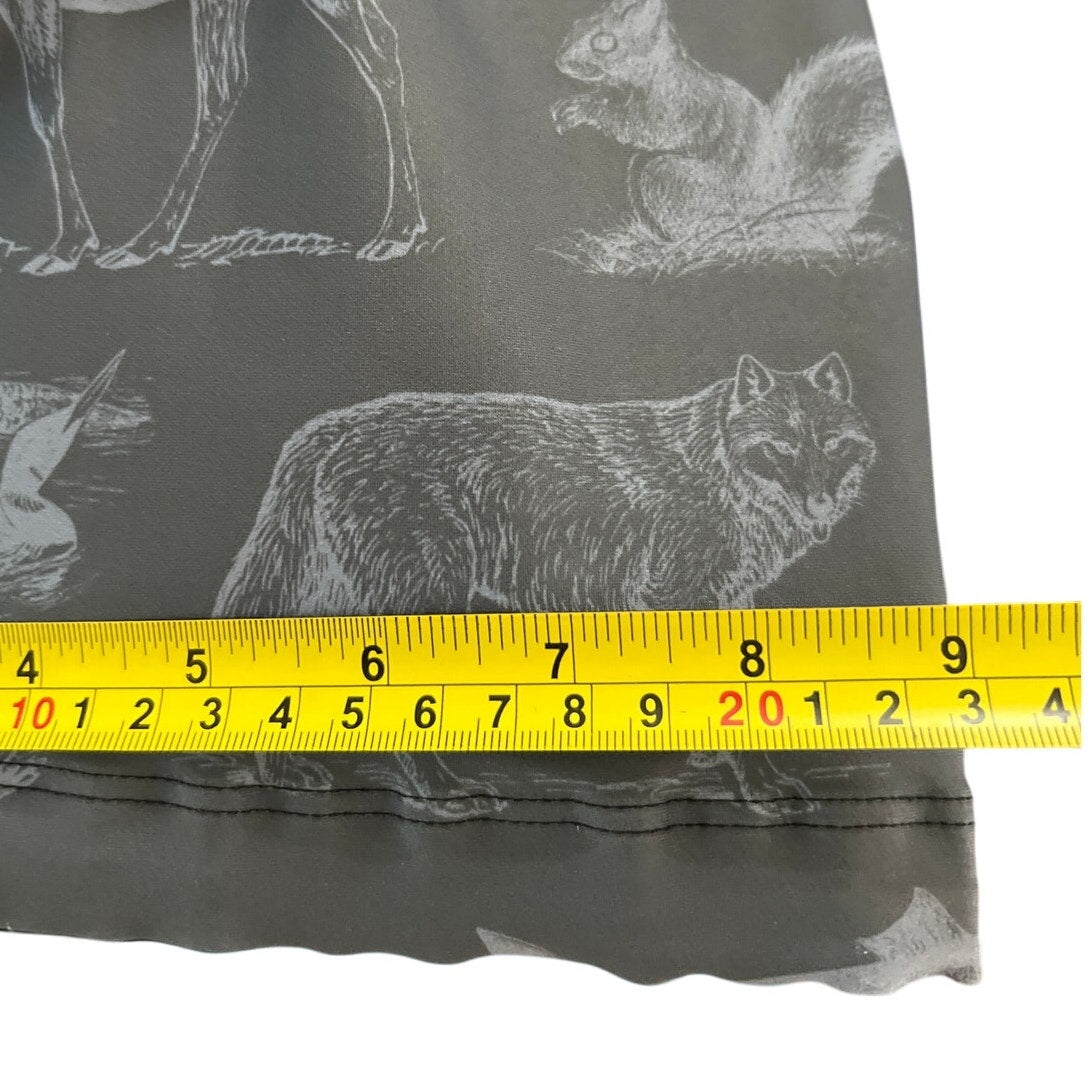 Podiumwear Cycling Shorts Mens 4XL Padded Bike Riding Gray Animal Print