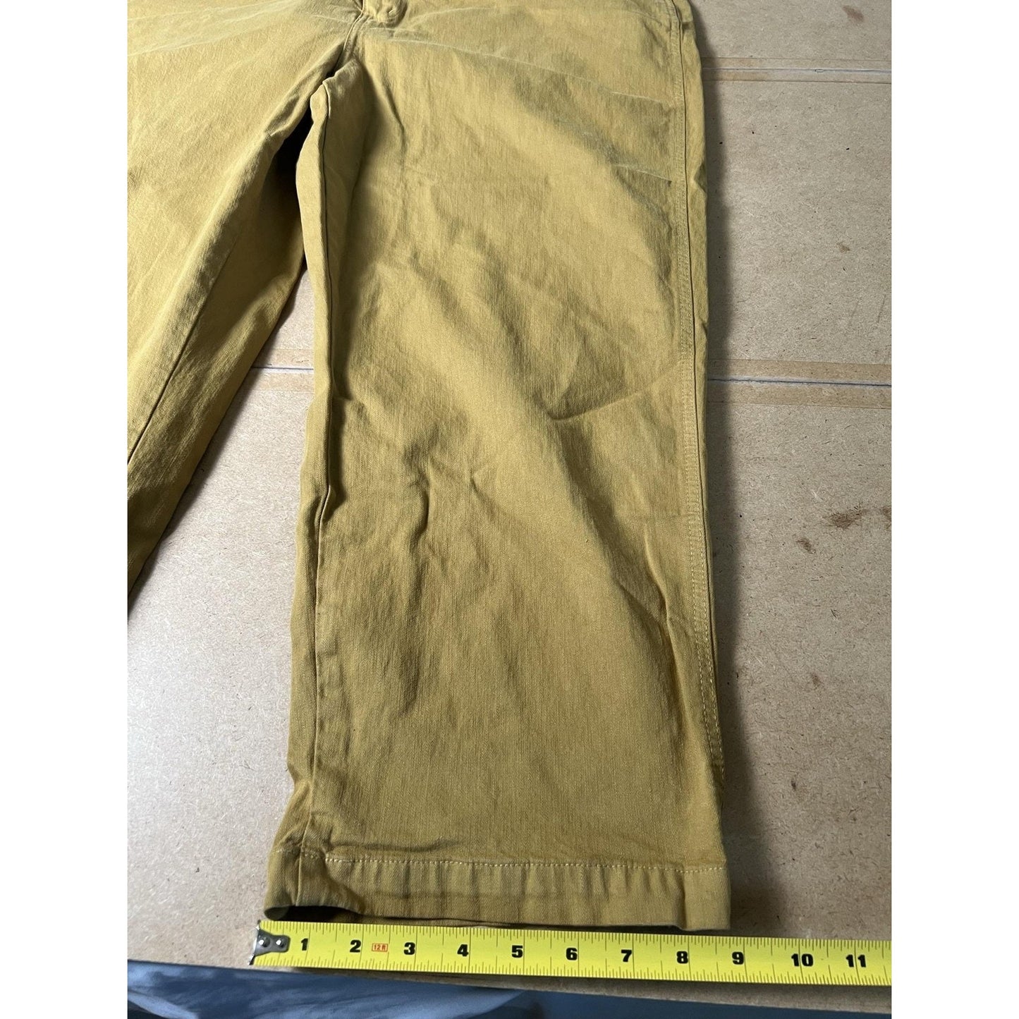 Madewell Pants Womens 36 Yellow Chino Straight Cotton Twill Pockets Stretch