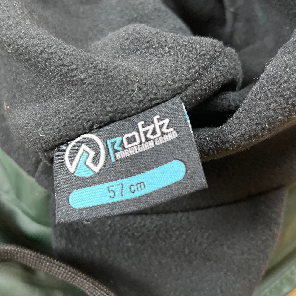 Norwegian Black Waterproof Bucket Rain Hat Size 57cm Fleece Lining Ear Flaps