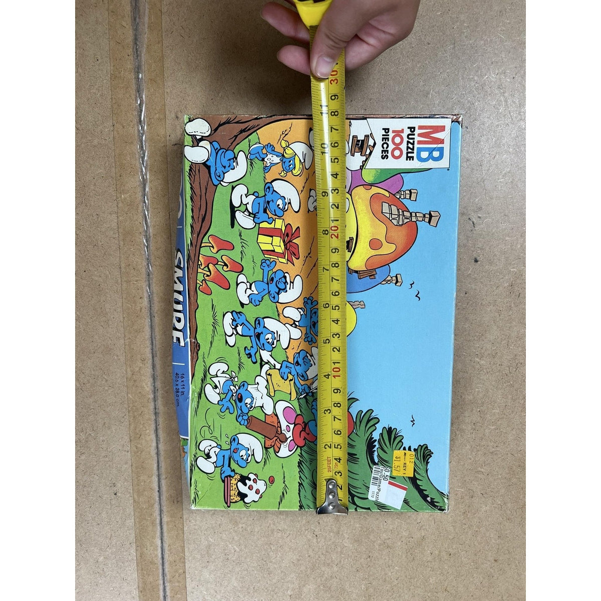 MB Puzzle 100 Pieces Smurf Boxed Jigsaw 16 X 11 In 40.6 X 28.0 Cm Loose Pieces