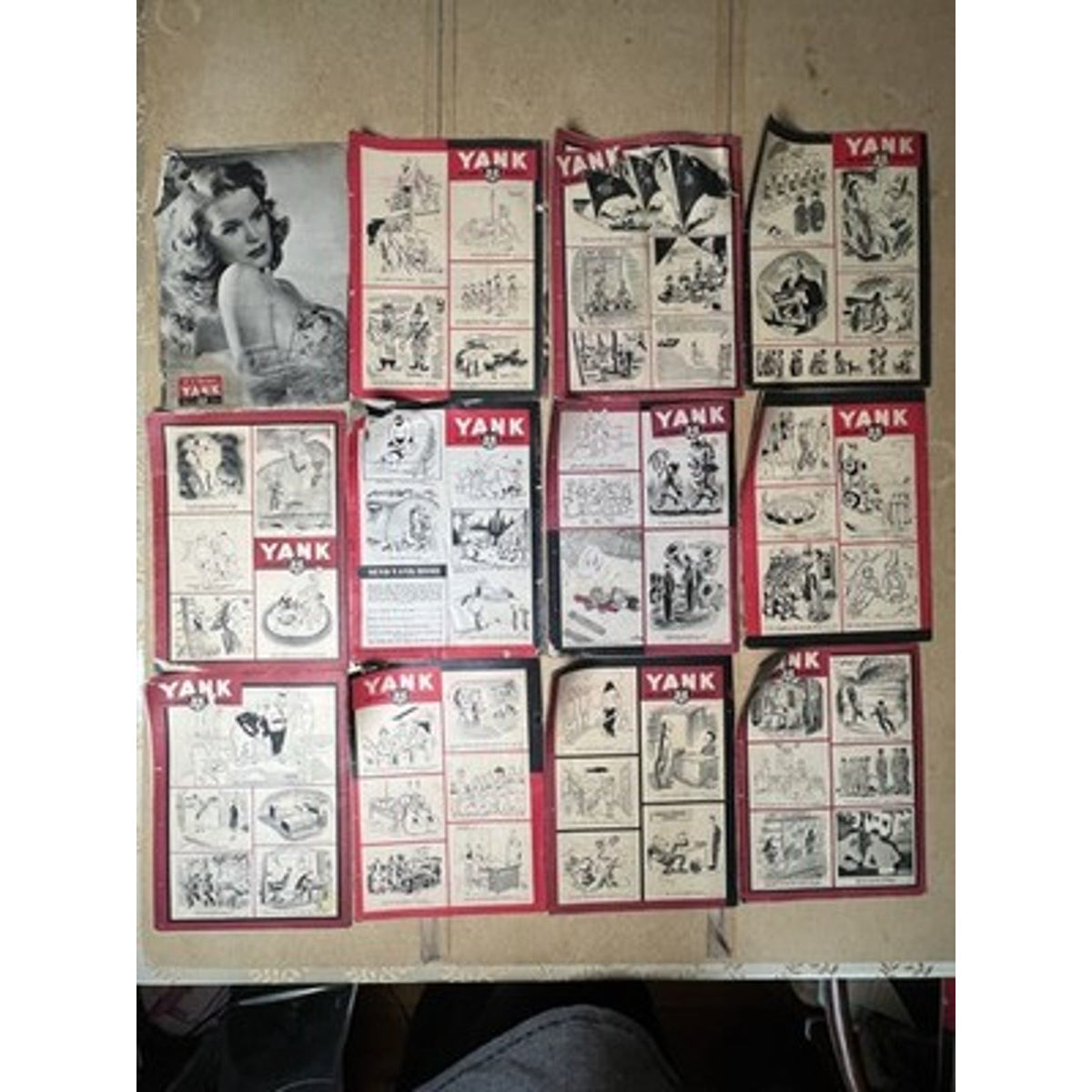 YANK The Army Weekly Magazines Lot WWII British Edition Made In United Kingdom