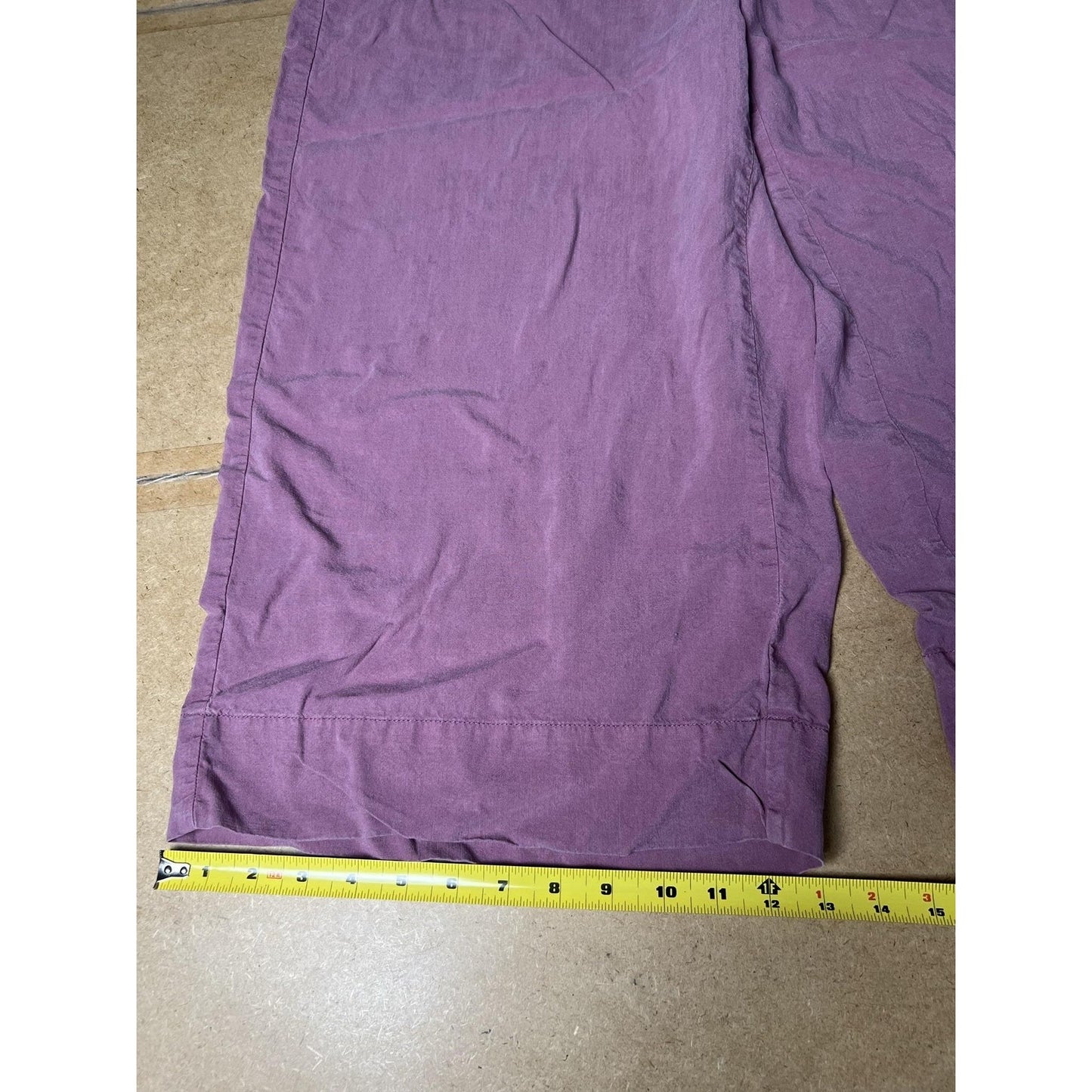 Pure Jill Pants Womens XL Purple Capri Pull On Elastic Waist Pockets Lyocell