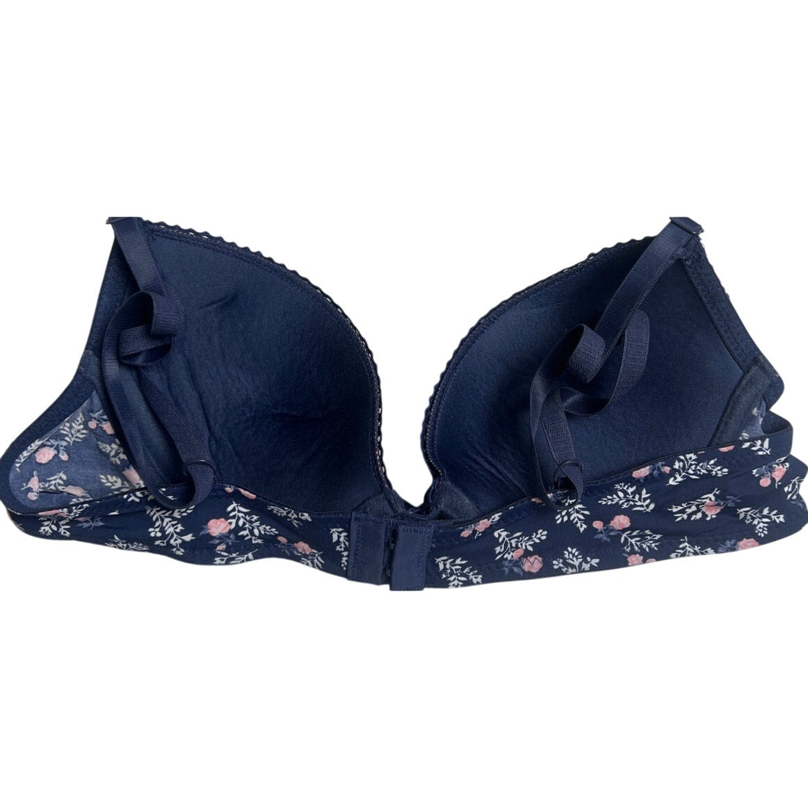 Laura Ashley Padded Blue Floral Underwire Bra 34B