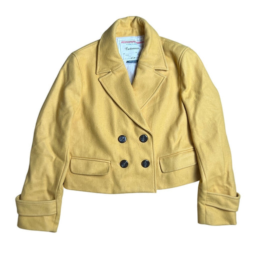 Anthropologie Cartonnier Luisa Marigold Cropped Wool Pea Coat Womens Size Small