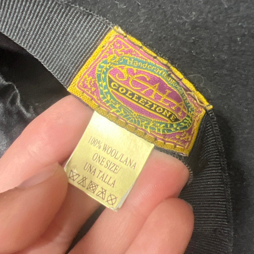 Scala Collezione 100% Wool Black Band Buckle One Size Women's Hat