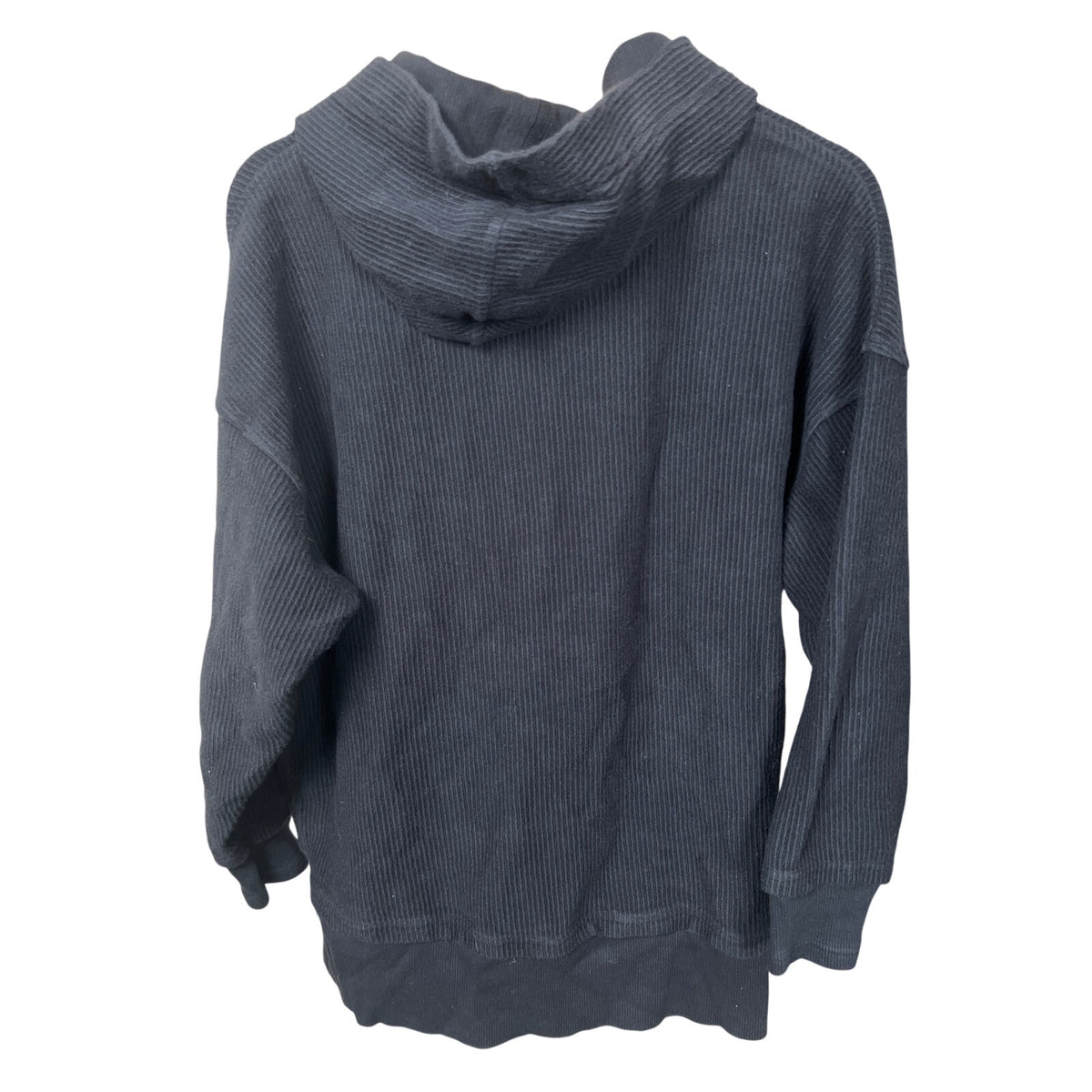 Aerie Small 100% Cotton Black Ribbed Hoodie Women's