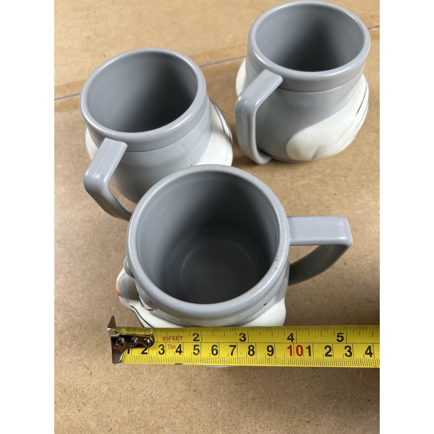 Vintage McDonalds Gray Bugs Bunny Mug Lot Of 3 Warner Bros 1992 Made In China