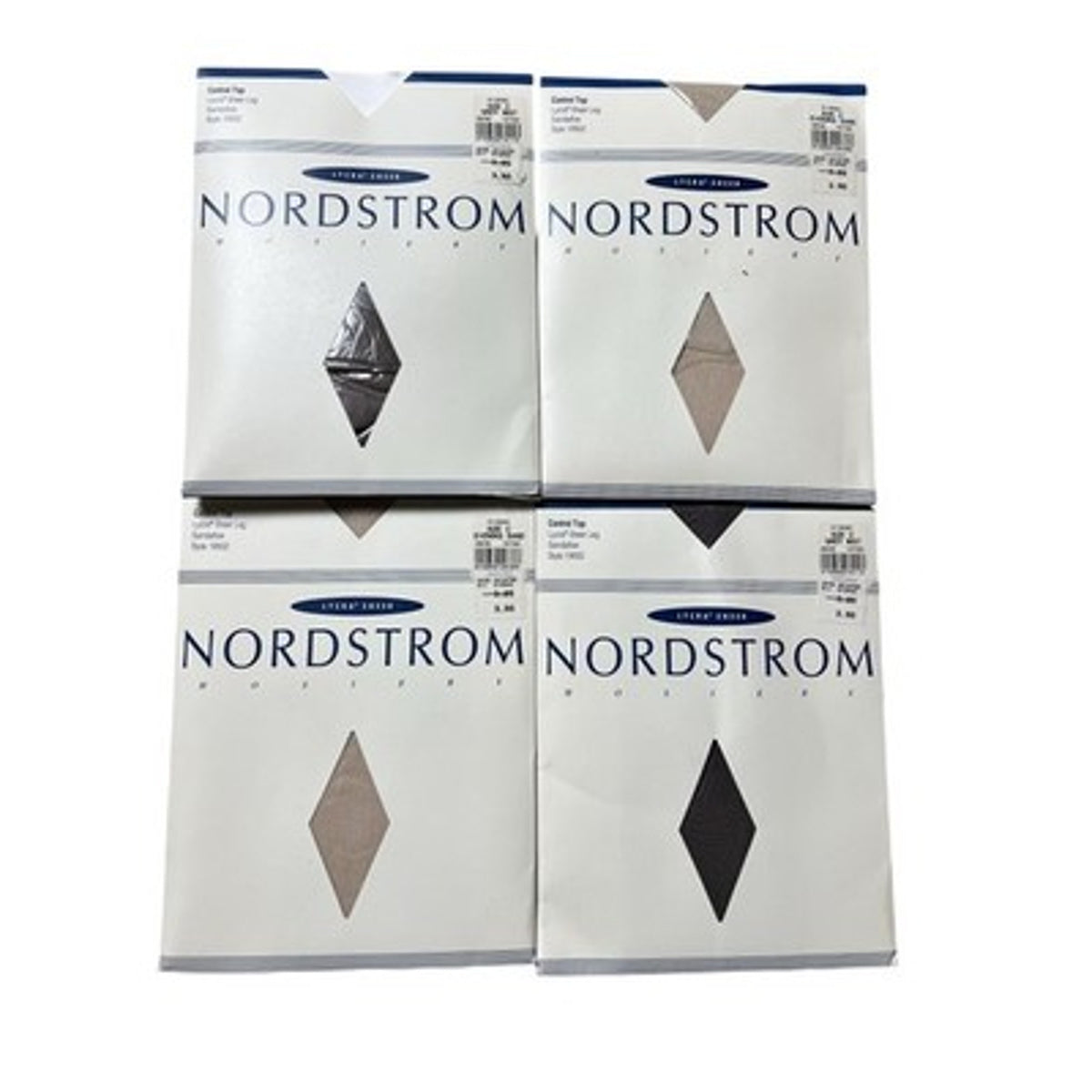 Nordstrom Pantyhose Womens B Multicolor Control Top Sheer Lycra Nylon 4 Pack
