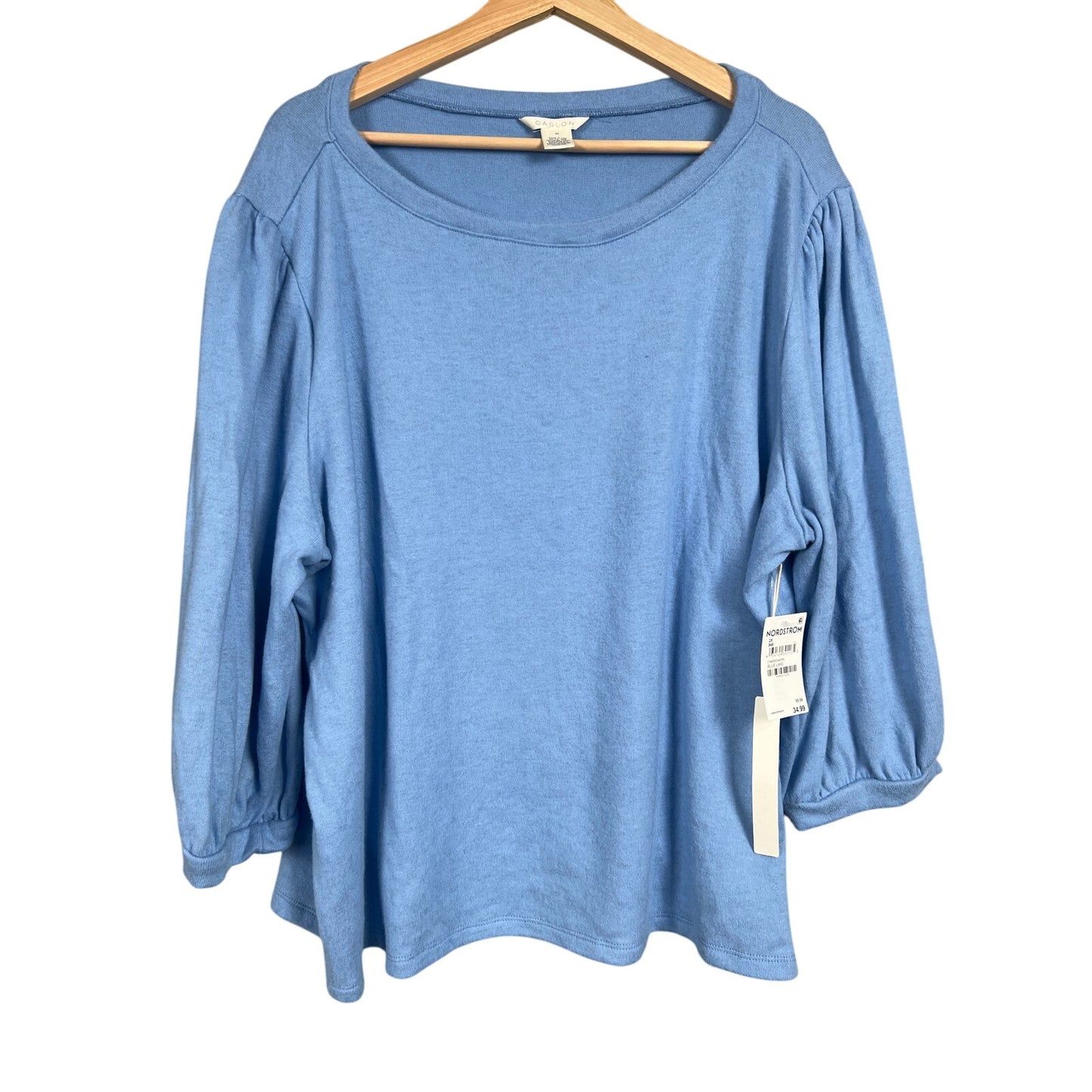 Caslon Nordstrom NWT 2XL Women Top Blue Long Sleeve