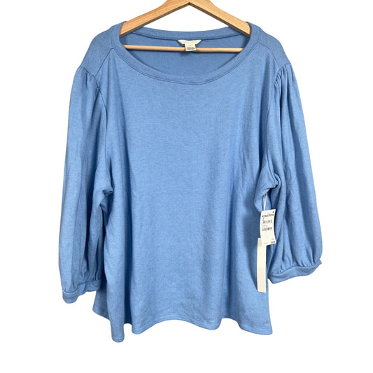 Caslon Nordstrom NWT 2XL Women Top Blue Long Sleeve