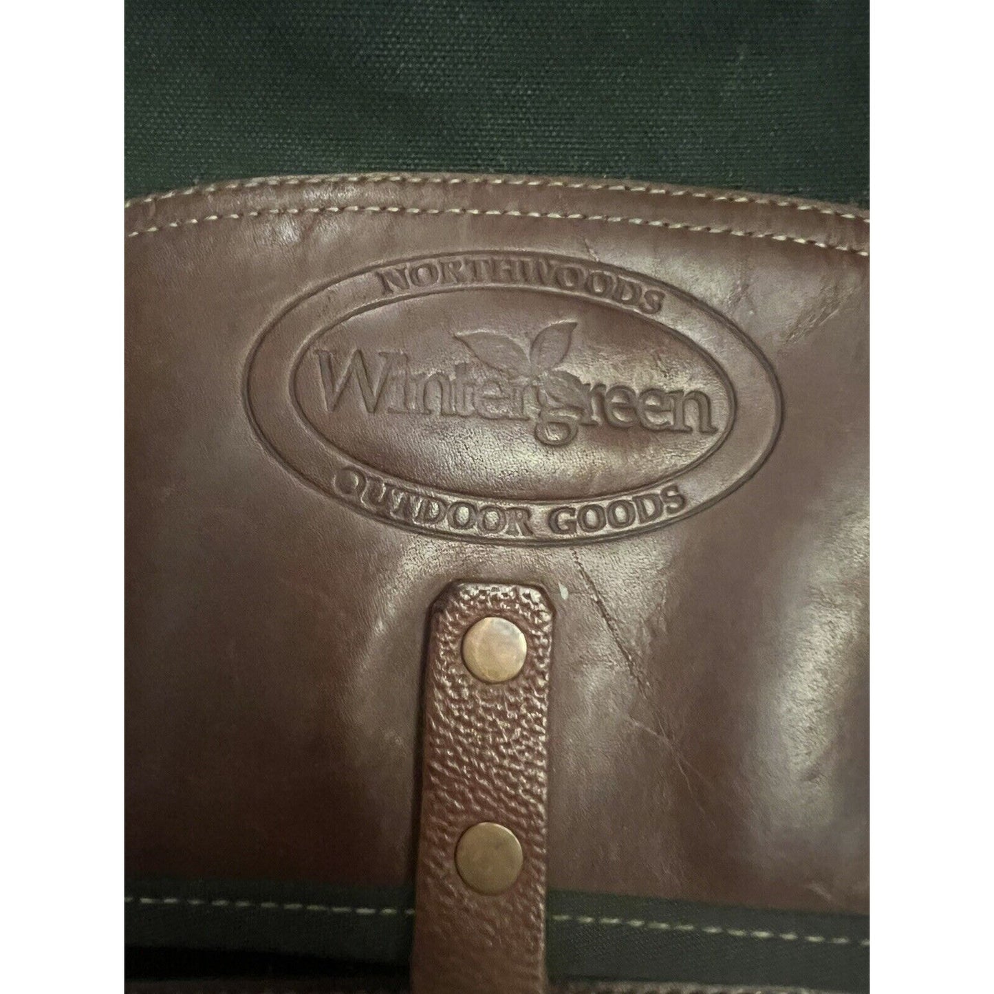 Vintage Wintergreen Outdoor Prod Canvas Leather Messenger Bag Travel Made In USA