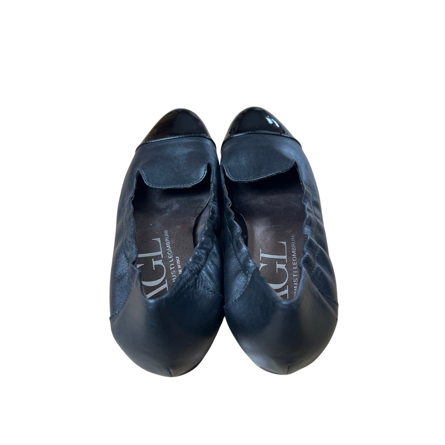 AGL Attilio Giusti Leombruni Womens Cap Toe Loafers 38 EU 8 US Black Leather