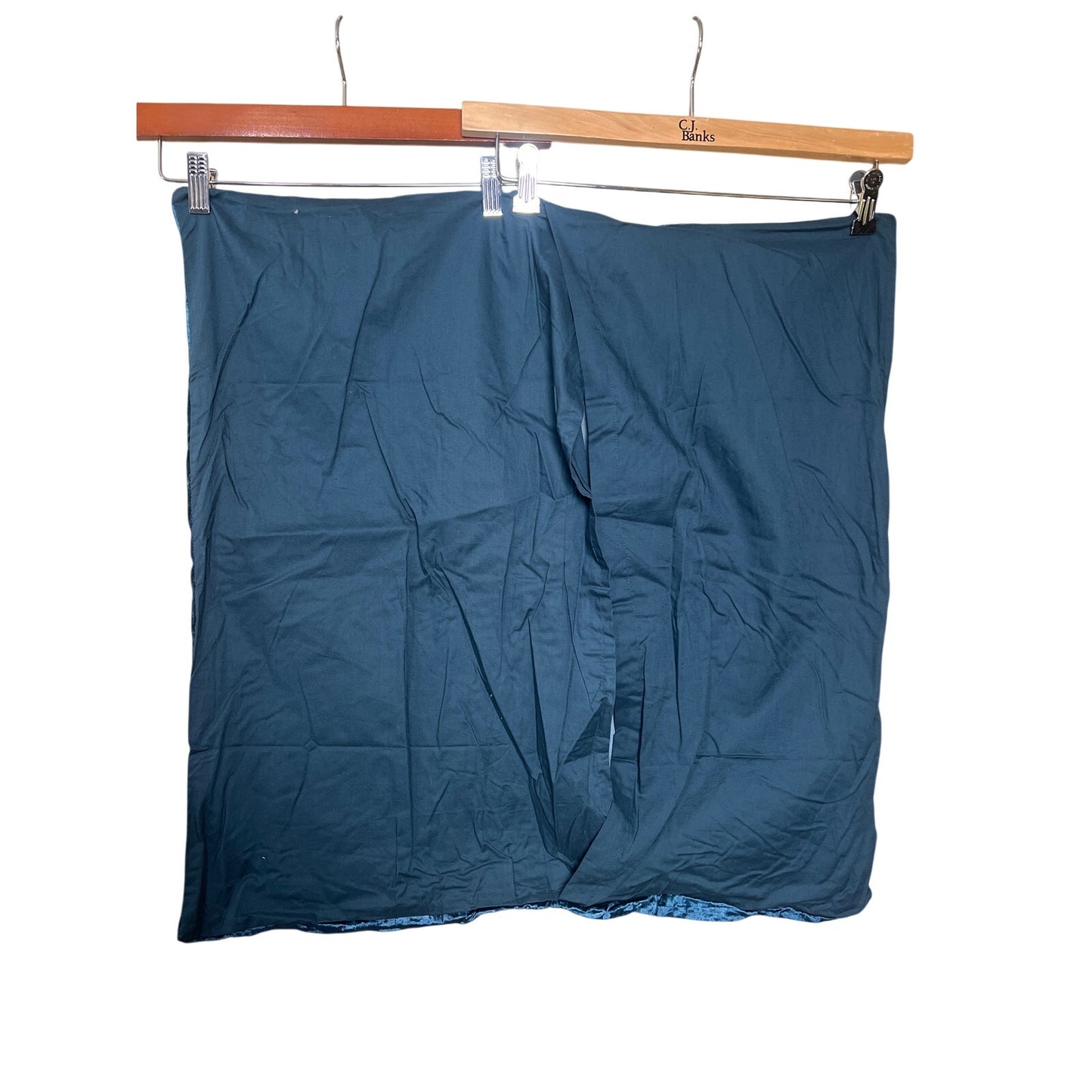 West Elm Set of 2 Navy Blue Velvet Pillow Case