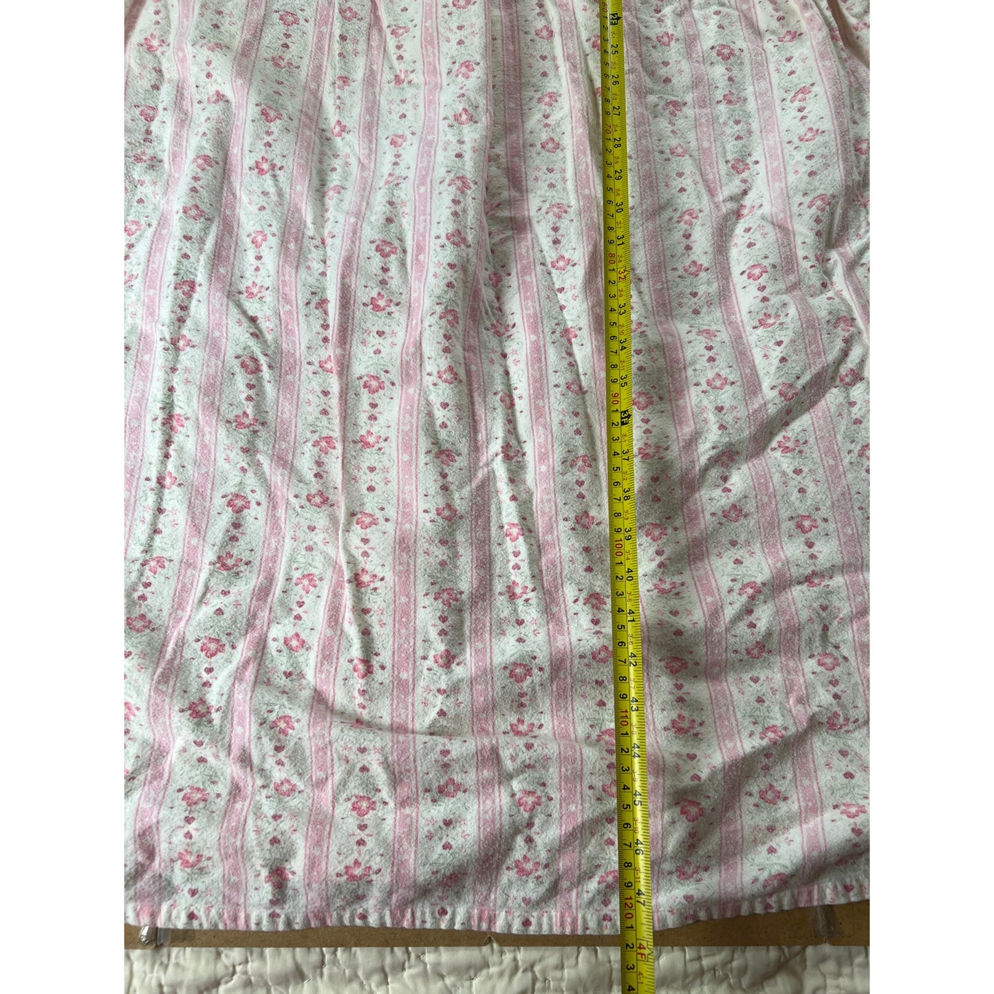 LANZ SALZBURG PINK Rosebuds Cotton Gown Blend Lounge Pajama Medium