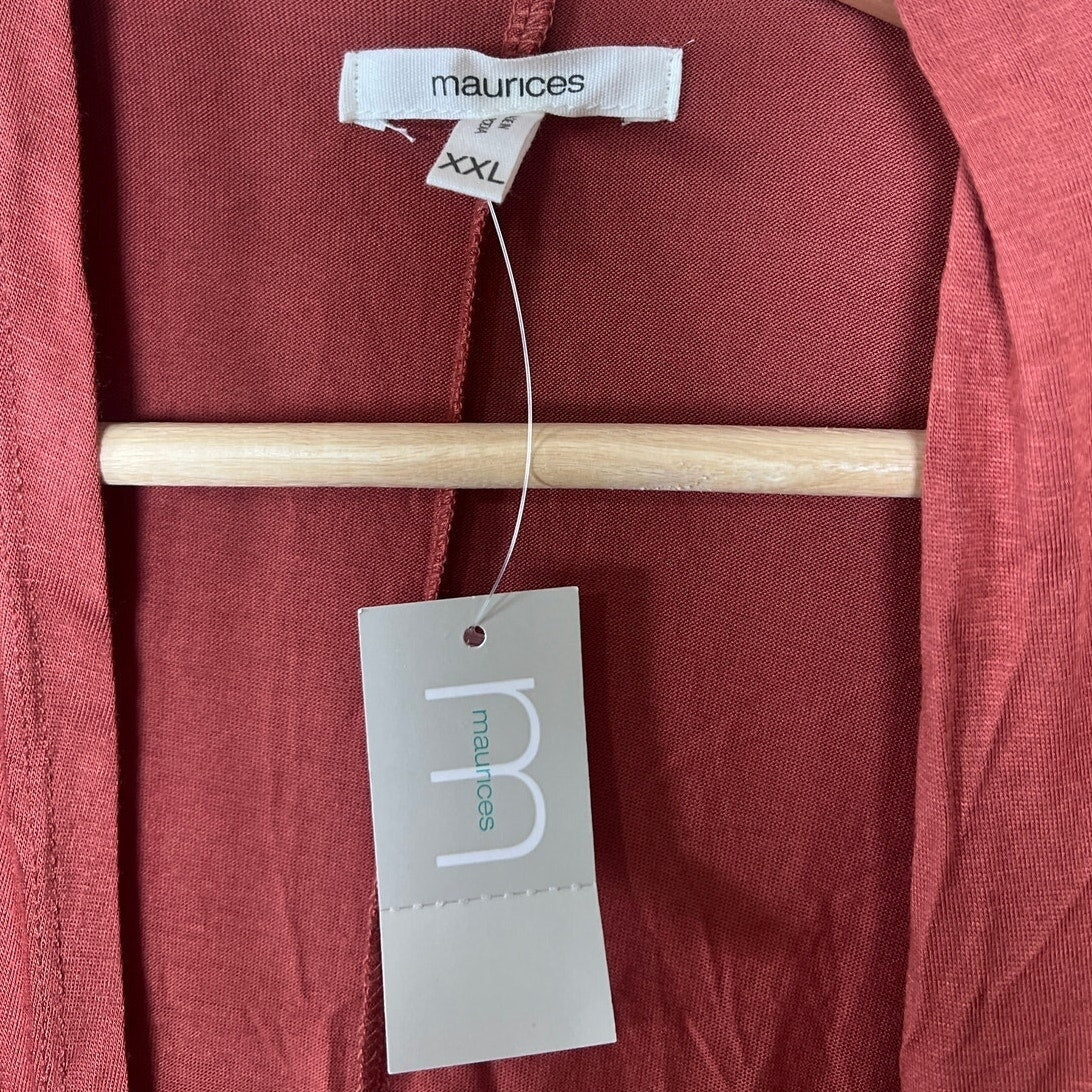 NWT Maurices Maroon Cardigan Women's Size 2XL