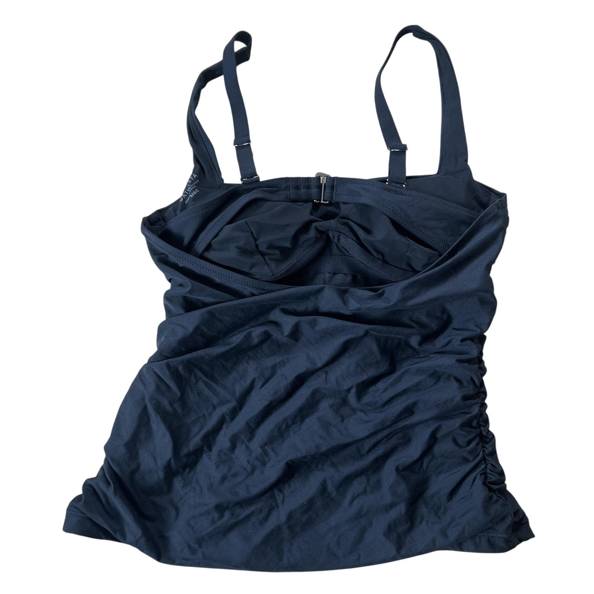 Athleta Tankini Womens 36B/C Black Adjustable Strap Built-In Bra Lined