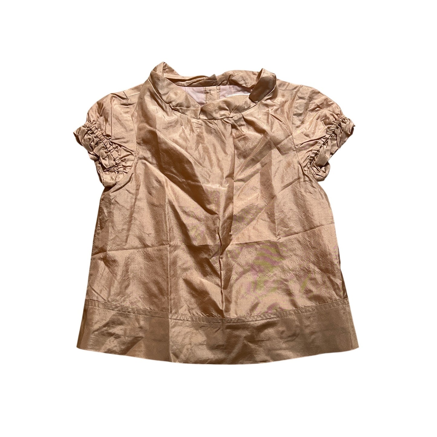 Crewcuts Girls Rose Gold 100% Silk Top 4/5