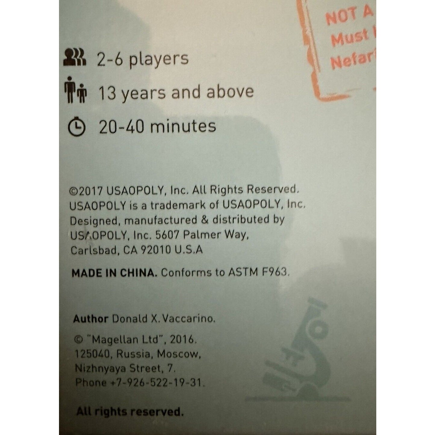 USAopoly Nefarious Mad Scientist Game Becoming a Monster Expansion Pack Sealed